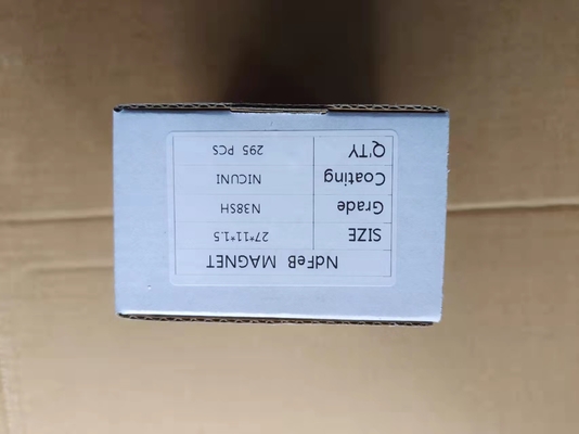 주문 브러시리스 직류 전동기를 위해 영구적 네오디뮴 자석 N38SH F27x11x1.5mm을 코팅하는 은 online manufacture