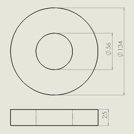 주문 영원한 원형 알파철 고리 자석 높이 자석 150mm x 100mm x 25mm online manufacture